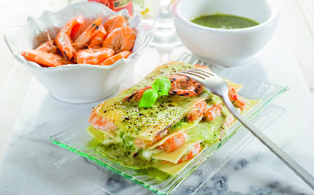 Lasagne z krewetkami i cukinią